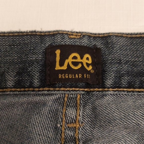 Lee Medium Wash Denim Regular Fit Straight Leg Jeans Men's Size W 36 X L 30 - Picture 9 of 14